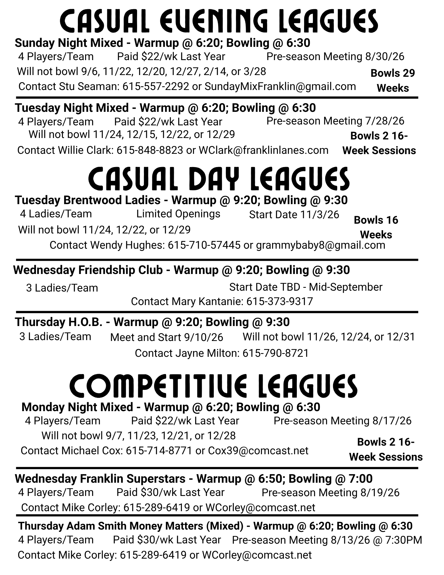 26-27 Bowling League Back
